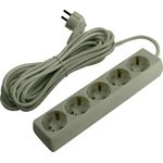  Удлинитель ExeGate ECE-5-3G EX285823RUS серый 5 евророзетки с заземлением, 3м 