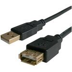  Кабель удлинительный Bion BXP-CCP-USB2-AMAF-018,USB 2.0 A-A (m-f), 1.8м, черный 