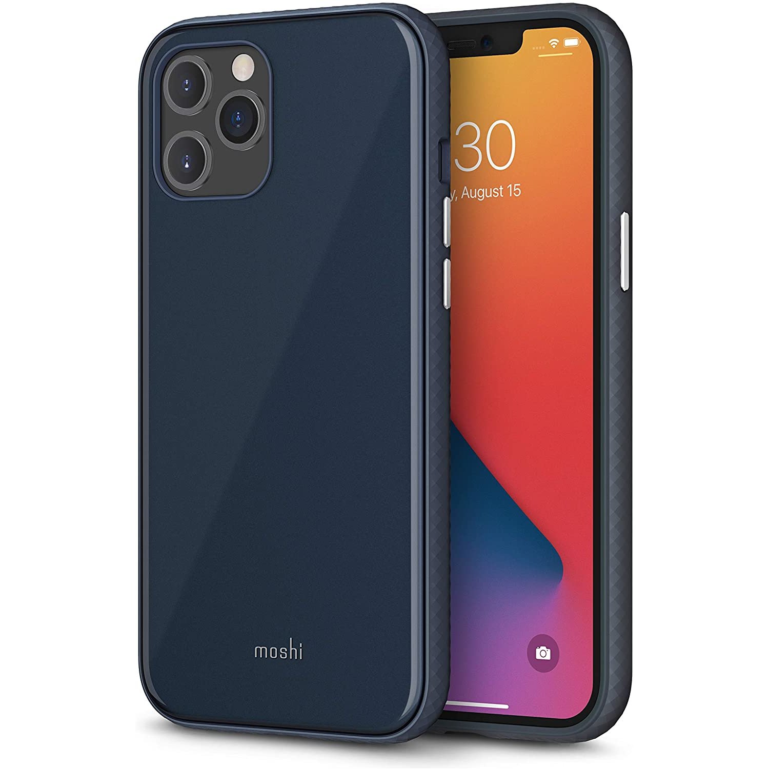 Купить Тонкий чехол-накладка Moshi iGlaze для iPhone 12 Pro Max Совместим с  системой крепления Moshi SnapTo синий в Крыму, цены, отзывы, характеристики  | Микролайн