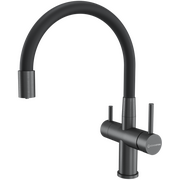  Смеситель для кухни KUCHENSTERN Wurm-FE 750GM80 нерж, вороненая сталь 