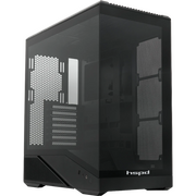  Корпус HSPD F711 (F711-TGBK) без БП, Panoramic Full Tower, Black, TG, 0.7 SPCC, no fans ATX, mITX 190/420/280mm 2x2.5", 7xPCI 1xUSB-A 