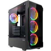  Корпус Ginzzu CL320 Fan 12см FRGB*4 
