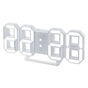  Часы-будильник Perfeo LED Luminous, белый корпус / белая подсветка (PF-663) 