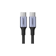  Кабель UGREEN US316 (15799P) 100W USB-C to USB-C PD Fast Charging Braided Cable 5A Max 0.25m 2pcs Gray 