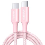  Кабель UGREEN L502 (65252) USB-C to USB-C PD Fast Charging Braided Cable 5A Max 2m Pink 