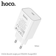  СЗУ HOCO C143A Benefit single port PD20W белый 