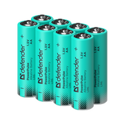  Батарейка алкалиновая DEFENDER LR6-8BL АА 56019 блистер, PowerPulse 