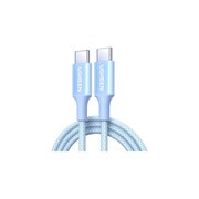  Кабель UGREEN L501 (65247) 60W USB-C to USB-C PD Fast Charging Braided Cable 3A Max 2m Blue 