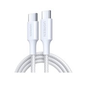  Кабель UGREEN L501 (35218) 60W USB-C to USB-C PD Fast Charging Braided Cable 3A Max 1m White 