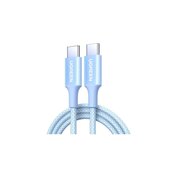  Кабель UGREEN L501 (35334) 60W USB-C to USB-C PD Fast Charging Braided Cable 3A Max 1m Blue 