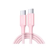  Кабель UGREEN L502 (65251) USB-C to USB-C PD Fast Charging Braided Cable 5A Max 1m Pink 