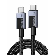  Кабель UGREEN L524 (55765) USB-C to USB-C PD 3A Fast Charging Braided Date Cable 1m Space Gray 