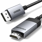  Кабель UGREEN DP119 (25491) DP to HDMI 4K Cable 3m Black/Silver 