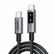  Кабель UGREEN L509 (45612) UNO Type C 2.0 Male To Type C 2.0 Male Robot 5A Data Cable 0.5m Black/Gray 
