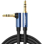  Кабель UGREEN AV112 (60181) 3.5mm Male To Male Angled Cable 2m Black 