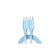  Кабель UGREEN L502 (65253) USB-C to USB-C PD Fast Charging Braided Cable 5A Max 1m Blue 