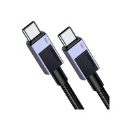  Кабель UGREEN L512 (45064) USB-C 2.0 to USB-C 2.0 PD Fast Charging 5A Cable 2m Black/Gray 