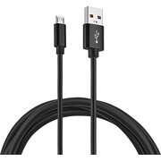  Кабель KINGPRICE KP-microUSB-2.4A-1.5m microUSB(m)-USB (m) 1.5м 2A черный 