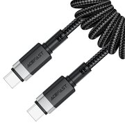  Кабель ACEFAST AF-C14-03-BK USB-C To USB-C Spring Charging Data Cable Black 