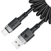  Кабель ACEFAST AF-C14-04-BK USB-A To USB-C Spring Charging Data Cable Black 