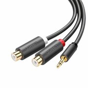  Кабель UGREEN AV109 10547 3.5mm Male to 2RCA Female Cable 25cm Gray 