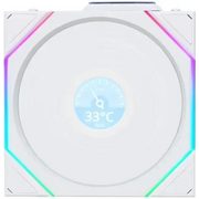  Вентилятор Lian-Li Uni Fan TL Wireless LCD 120 LCD ARGB (G99.12TLLCD1W1W.R0) 120х124x28 белый 4-pin 27дБ Ret 