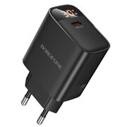  СЗУ BOROFONE BA97A Ilustre single-port PD30W with digital display EU черный 