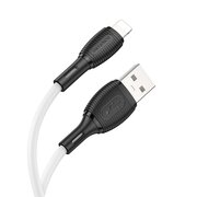  Дата-кабель BOROFONE BX86 Advantage silicone for iP белый 