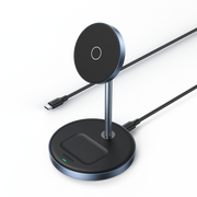  Зарядное утройство UGREEN W710 (45382) 2-in-1 15W Magnetic Wireless Charger for iPhone + AirPods Gray 