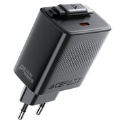  Зарядное устройство ACEFAST AF-A110-BK PD 30W Gan Charger USB-C+USB-C With Retractable Cable Black 