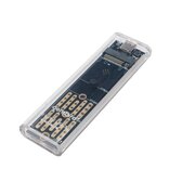  Внешний корпус Gembird EEM2-NVME-2 USB 3.1 для M2 NVME порт Type-С, пластик, прозрачный 