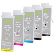  Картридж перезаправляемый струйный Cactus CS-R-PFI107SET-Chip набор 5шт.упак. для Canon imageProGraf iPF670/680/685/770/780/785 с чипом 