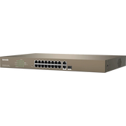  Коммутатор управляемый PoE Tenda TEF1218P-16-250W 18 портов, 16х100Мбит/с, 2x1Гбит/с, SFP 1x1Гбит/с 