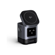  Зарядное устройство UGREEN W709 (45775) UNO 2-in-1 Robot Magnetic Wireless Charger 20W With Cable USB-C-USB-C 1m Gray 