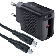  СЗУ ACEFAST A82 PD20W GaN single USB-C charger with USB-C to USB-C charging cable EU Black 