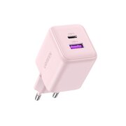  Зарядное устройство UGREEN X516 (65017) 30W 2-Port USB-C&USB-A GaN Fast Charger EU Pink 