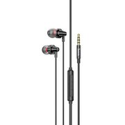  Наушники HOCO M90 Delight wire-controlled earphones with microphone, black shadow 