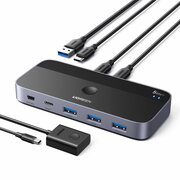  Переключатель UGREEN CM687 (25098) USB-C Sharing Switch 2 In 4 Out With Desktop Controller Grey 