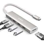  Конвертер UGREEN CM478 (35580) USB-C To HDMI 4K 30Hz+3*USB 3.0 A+PD Power Converter Creamy White 