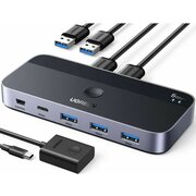  Переключатель UGREEN CM662 (15705) USB 3.0 Sharing Switch 2 In 4 Out Space Gray 