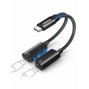  Аудиоадаптер UGREEN CM821 (45800) 2-in-1 USB-C 2*USB-C Audio Adapter черный 