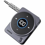  Аудиоадаптер UGREEN CM724 (35003) Bluetooth 5.4 Receiver Audio Adapter with Detachable 3.5mm Metal Plug Gray 