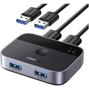  Хаб UGREEN CM757 (35313) USB 3.0 2x2 Sharing Switcher Black/Gray 