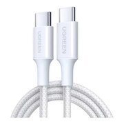  Кабель UGREEN L502 (35221) USB-C to USB-C PD Fast Charging Braided Cable 5A Max 2m White 