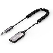  Адаптер автомобильный UGREEN CM309 (70601) Bluetooth 5.0 Car Receiver Aux with Mic Audio Adapter с микрофоном серый космос 