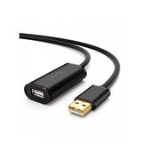  Кабель UGREEN US121 (10323) USB 2.0 Active Extension Cable with Chipset, 15м черный 
