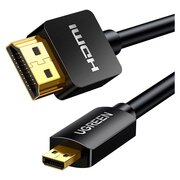  Кабель UGREEN HD127 (30102) Micro HDMI to HDMI Cable 1,5m Black 