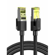  Кабель UGREEN NW150 (80420) CAT7 Shielded Round Cable with Braided Modular Plugs, 0,5м черный 