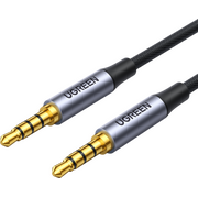  Кабель UGREEN AV183 (20782) 3.5mm Male to Male 4-Pole Microphone Audio Cable, 2м черный 