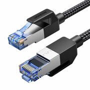  Кабель сетевой UGREEN NW153 (80429) Cat 8 Classⅰf/FTP Round Ethernet Cable With Braid 1m Black 